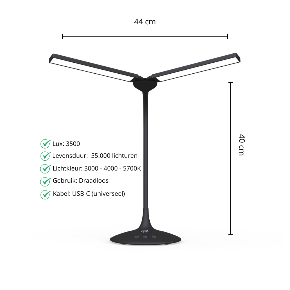 Aynlights® Ultradesk – Dimbare LED Bureaulamp