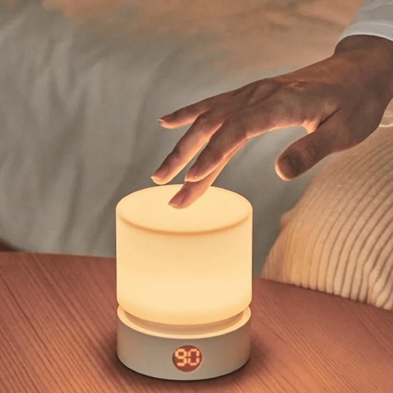 Aynlights® trådlös bordslampa/ nattlampa LED – trådlös sänglampa – vit