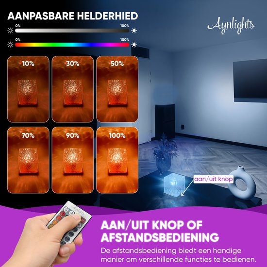 Aynlights® - 2024 - Wave Cube - Stjärnhimmel