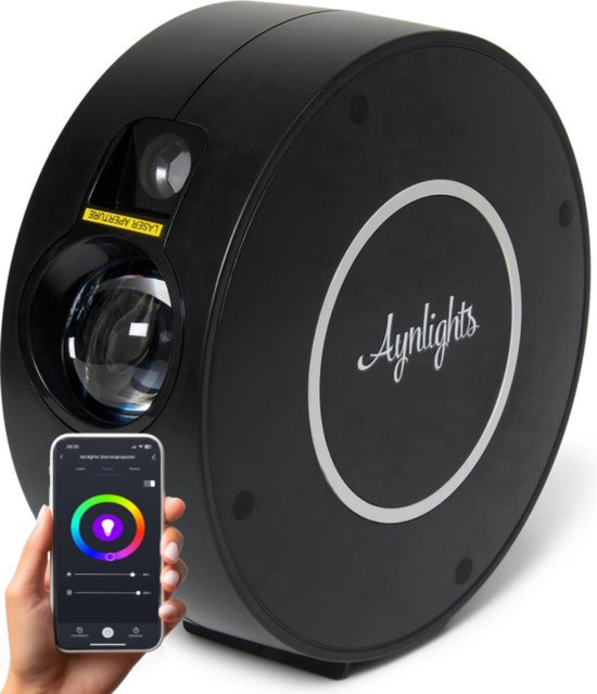 Aynlights® Smart Wifi Star Projektor – SCHWARZ – Steuerung per APP