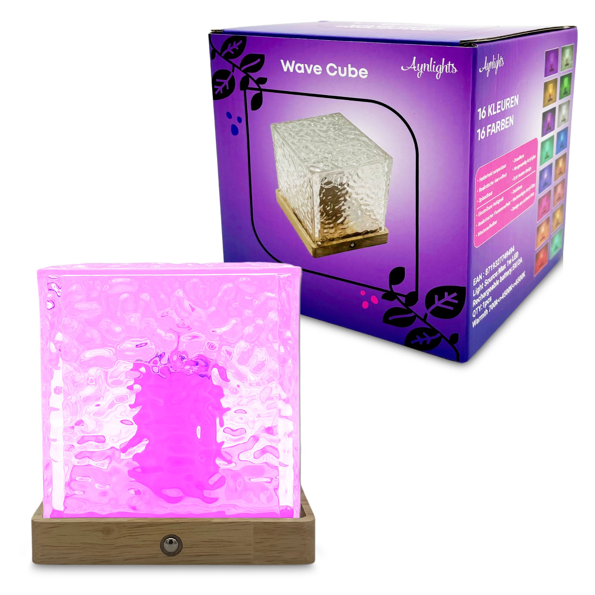 Aynlights® - 2024 - Wave Cube - Stjärnhimmel