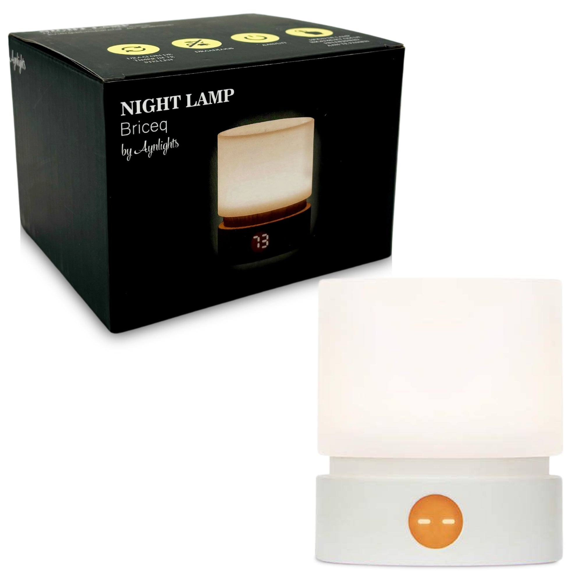 Aynlights® trådlös bordslampa/ nattlampa LED – trådlös sänglampa – vit