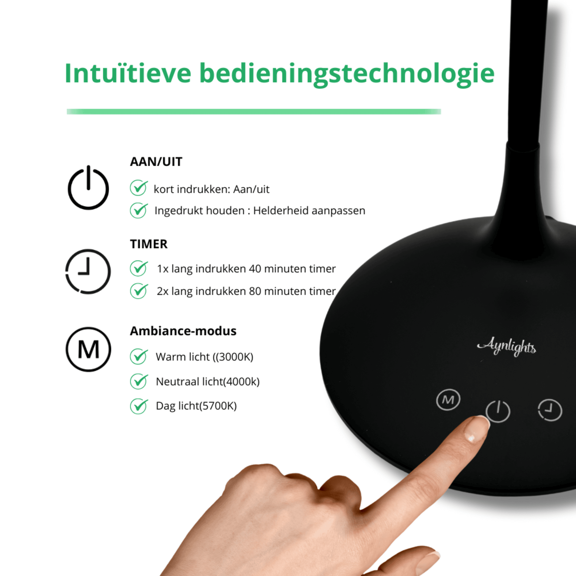 Briceq® - UltraDesk — Draadloze 2-in-1 Bureaulamp en Daglichtlamp