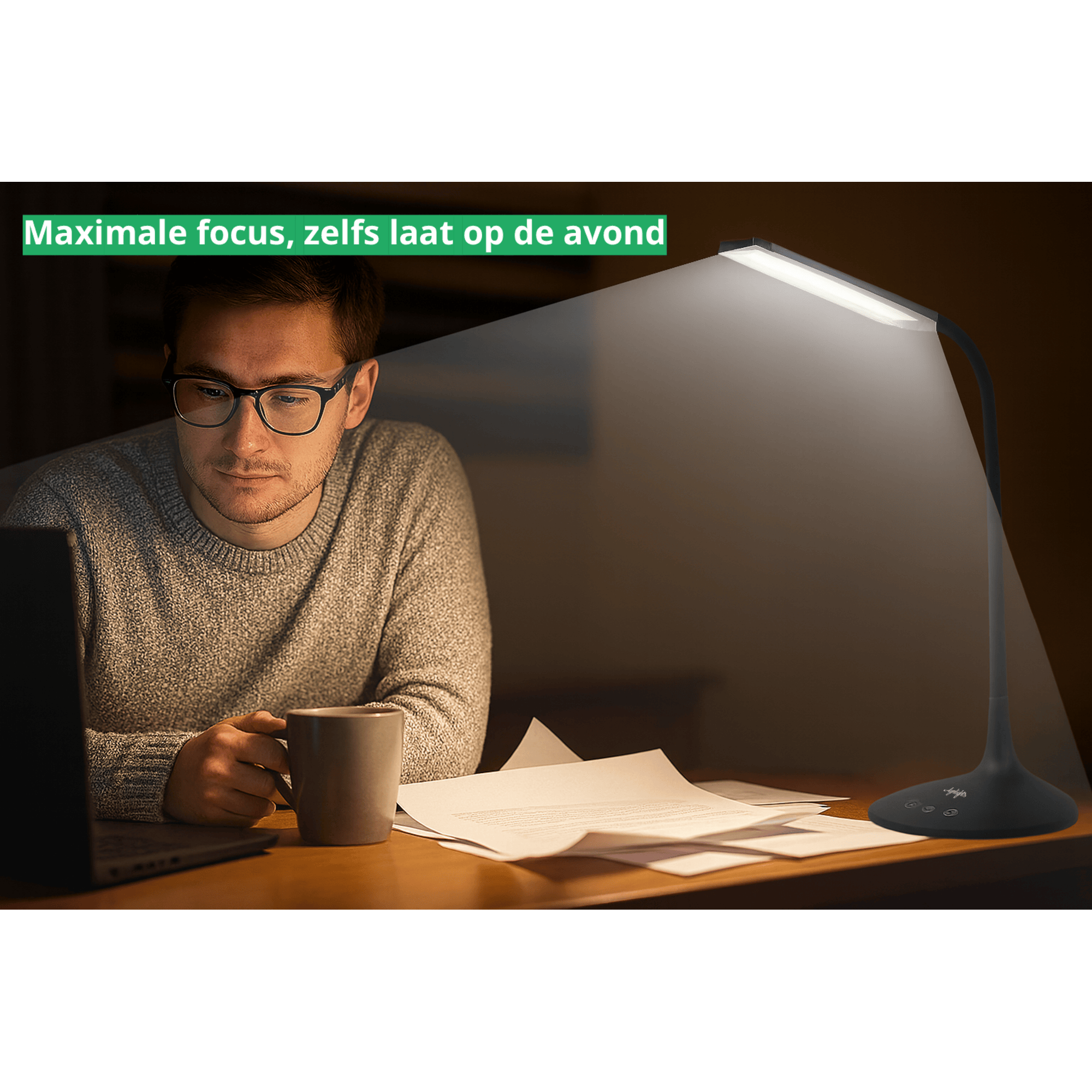 Briceq® - UltraDesk — Draadloze 2-in-1 Bureaulamp en Daglichtlamp