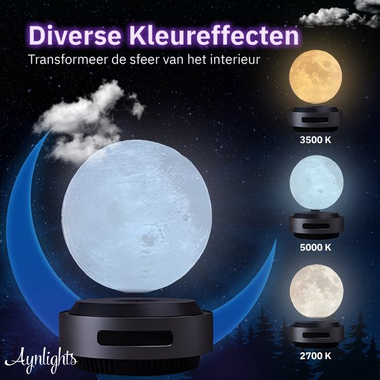 Aynlights®  Luxe zwevende maanlamp