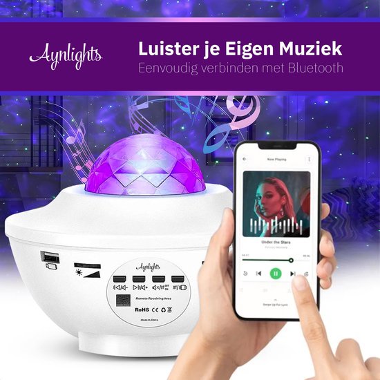 Aynlights® - 2024 -Sterrenhemel met Bluetooth Muziekspeaker