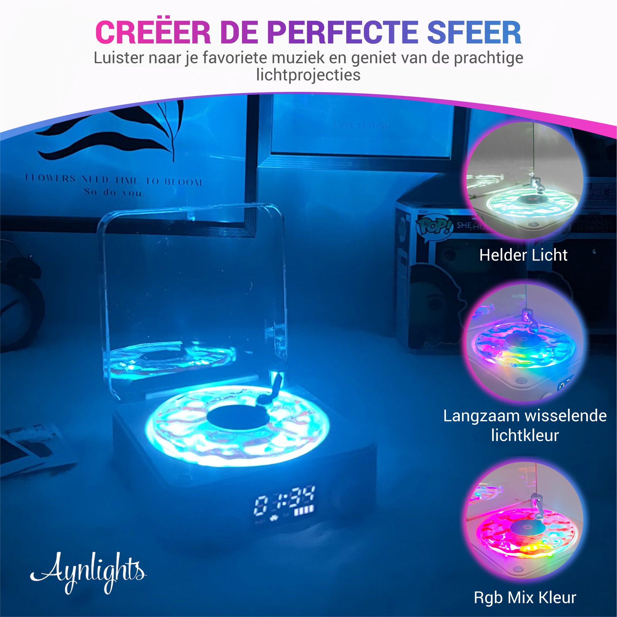 Aynlights ® Wave Vinyl-projector