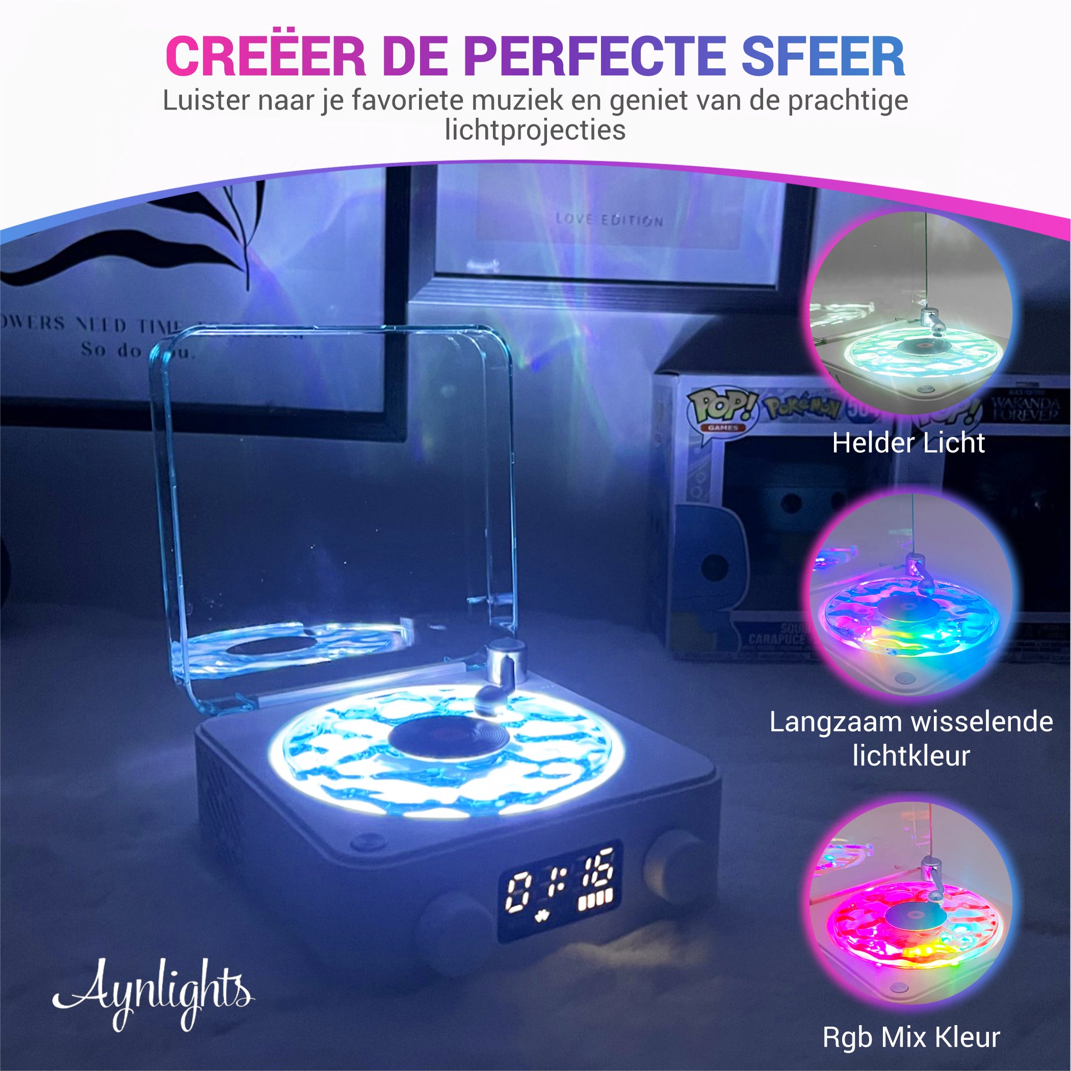 Aynlights ® Wave Vinyl-projector