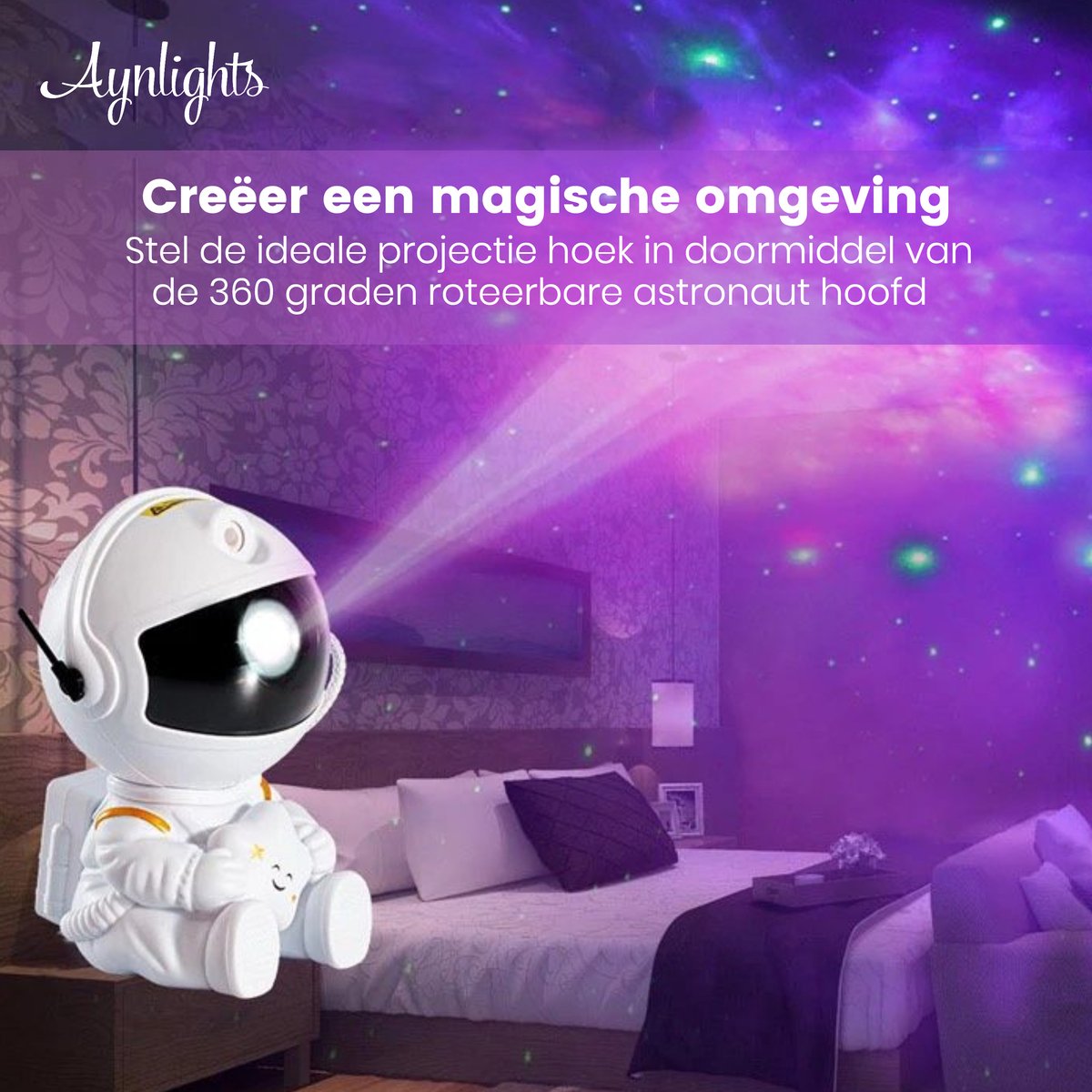 Aynlights® Mini Astronaut Sterrenprojector