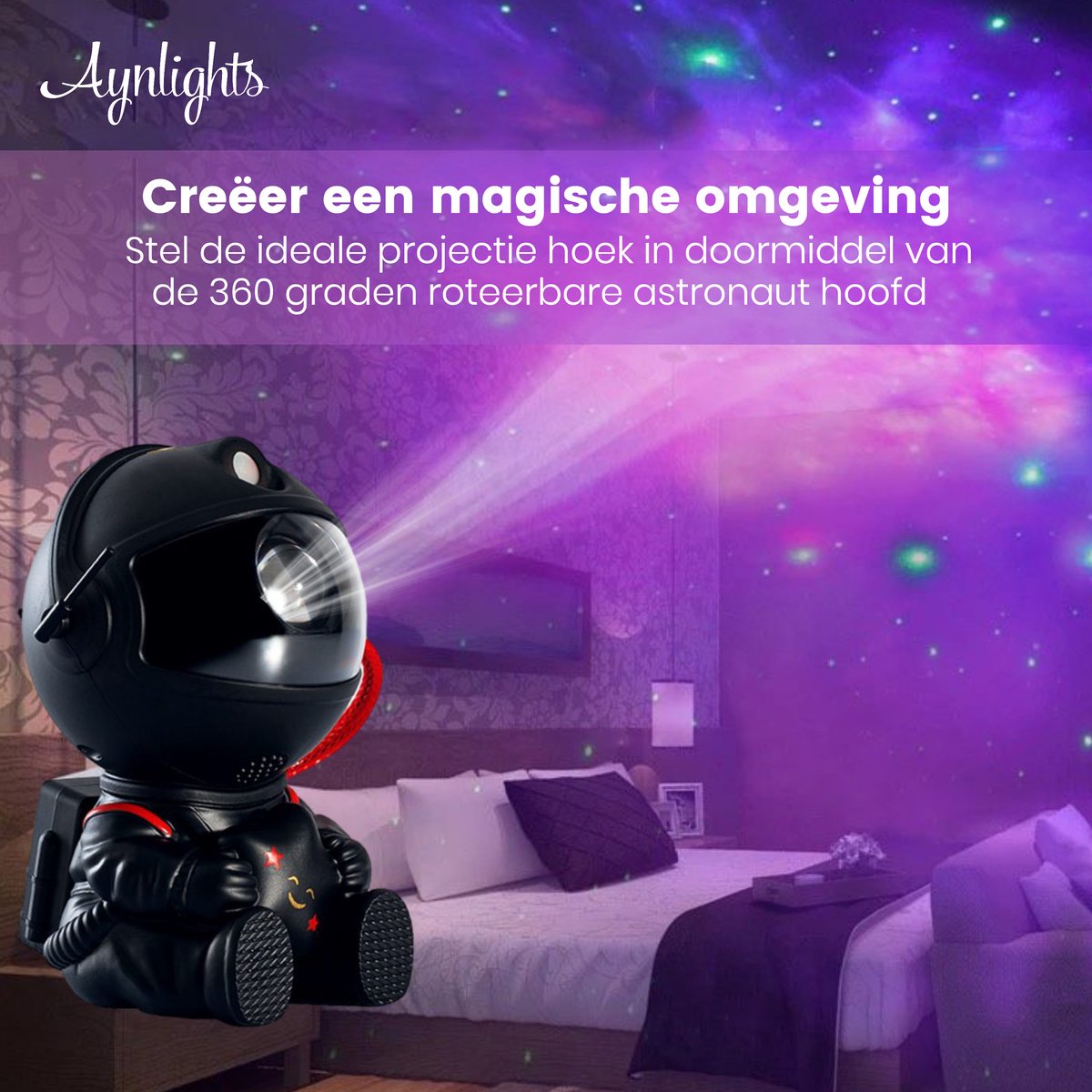 Aynlights® Mini Astronaut Sterrenprojector