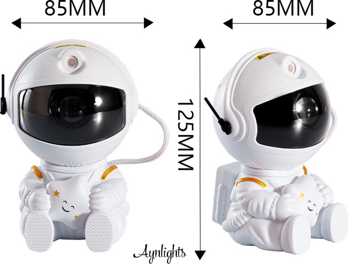 Aynlights® Mini-Astronauten-Sternprojektor – WEISS – Fernbedienung