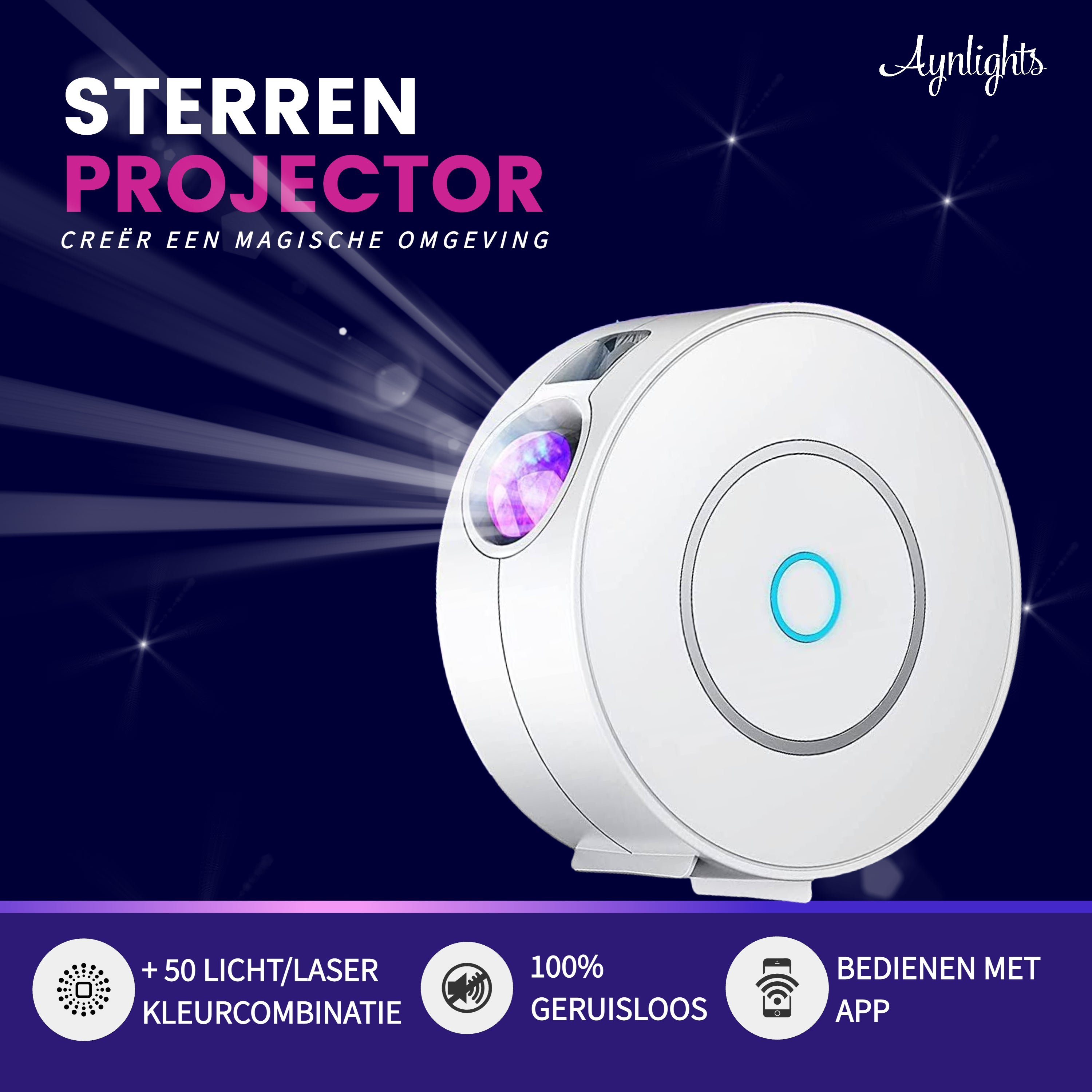 Aynlights® Slimme Wifi Sterrenprojector