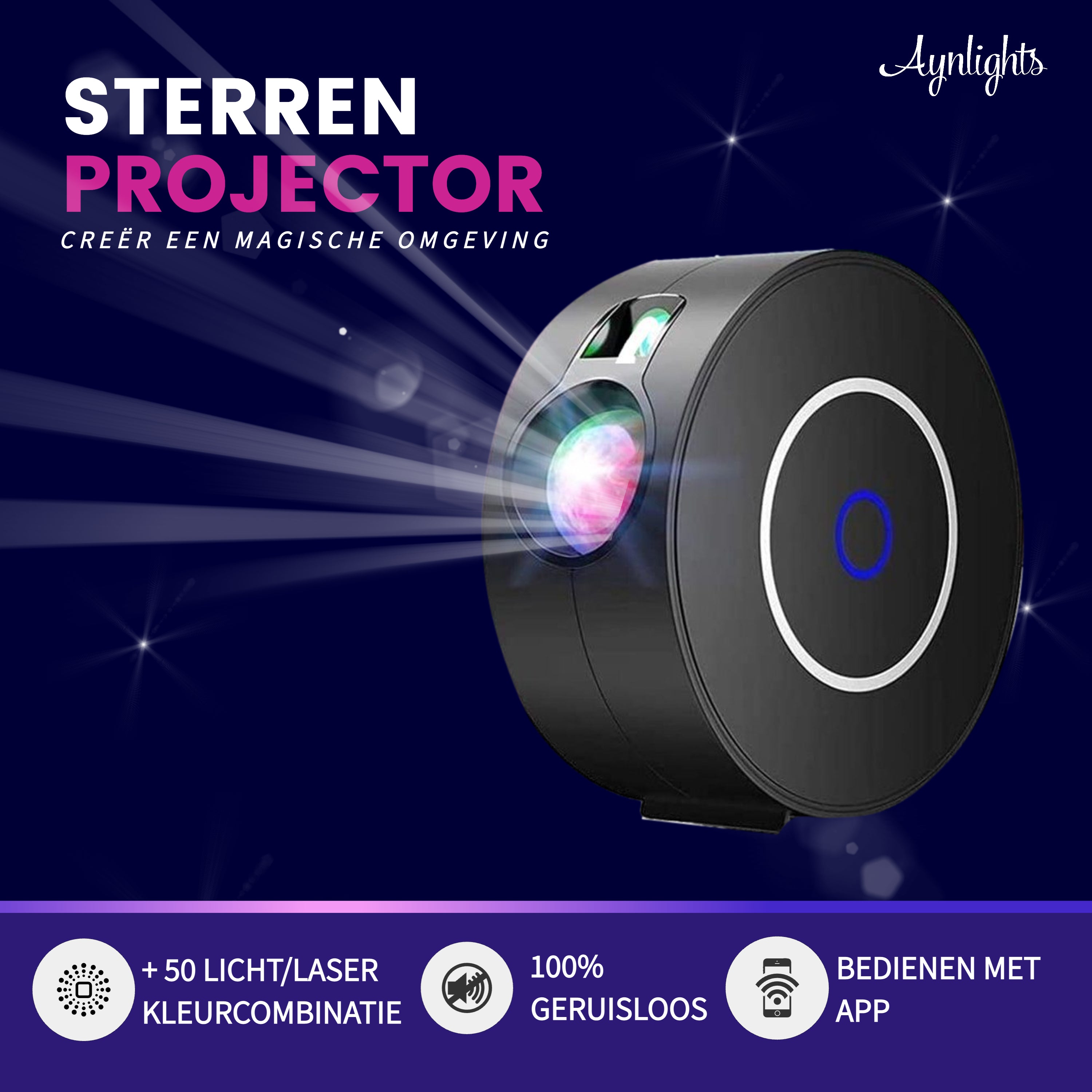 Aynlights® Slimme Wifi Sterrenprojector